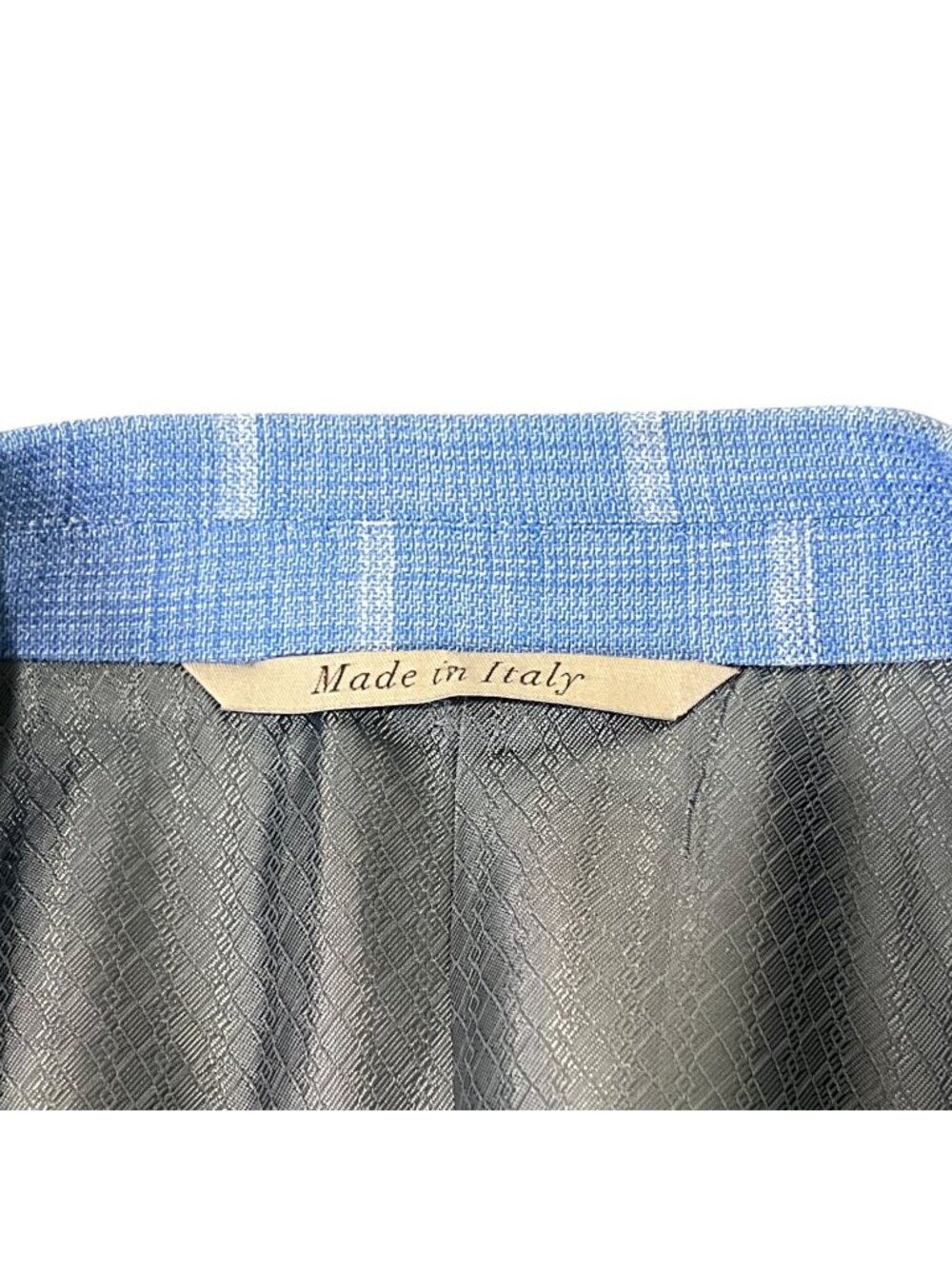 Canali Mens US 44R Exclusive Sport Jacket Blue Windowpane Wool-Silk Italy Blazer - Picture 9 of 10